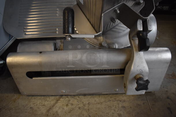Stainless Steel Commercial Countertop Automatic Meat Slicer w/ Blade Sharpener. 115 Volts, 1 Phase. 26x23x21. Tested and Working! - Image 4 of 7