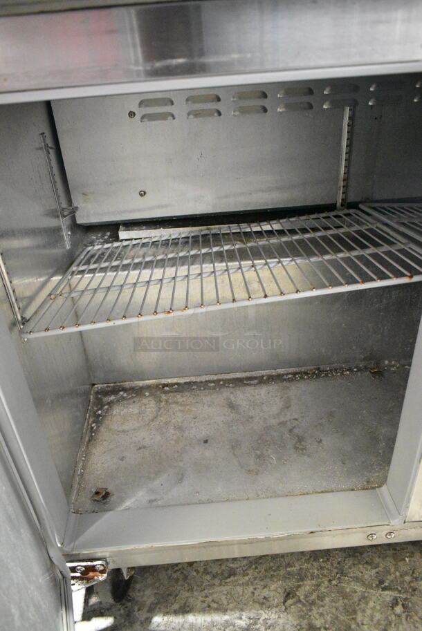 Continental SW48 Stainless Steel Commercial 2 Door Undercounter Cooler on Commercial Casters. 115 Volts, 1 Phase. Tested and Working! - Image 6 of 7