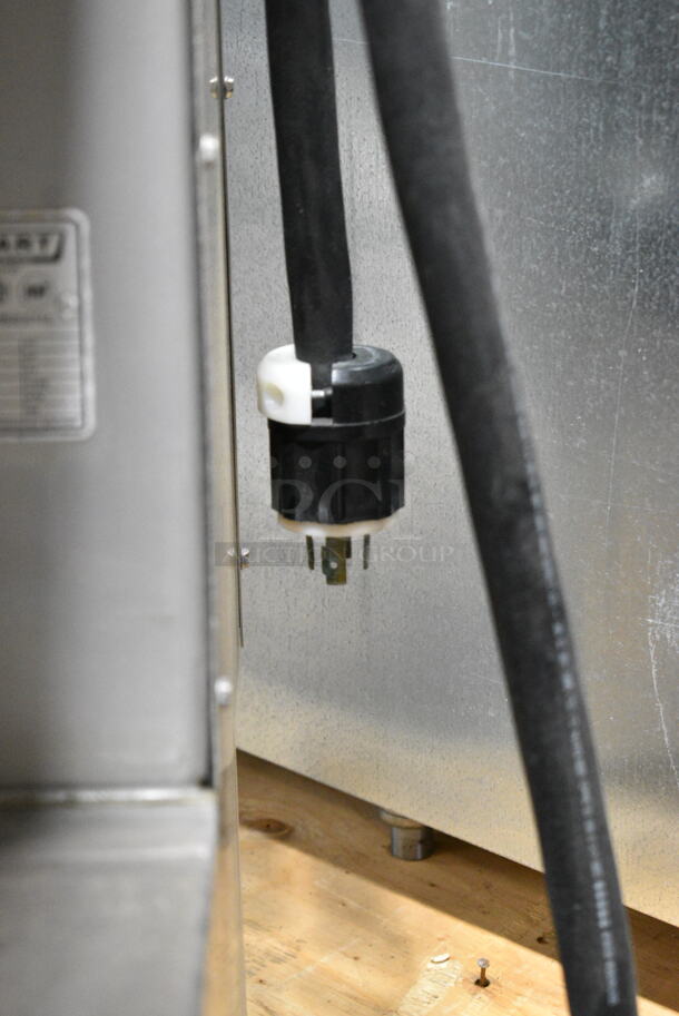 2019 Hobart MG2032 Metal Commercial Floor Style Electric Powered Meat Mixer Grinder w/ Foot Pedal on Commercial Casters. 208 Volts, 3 Phase. Tested and Working! - Image 5 of 6