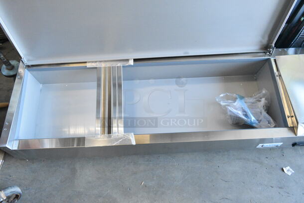 BRAND NEW SCRATCH AND DENT! 2023 Avantco 360CPT54 Stainless Steel 54" Countertop Refrigerated Prep Rail. 115 Volts, 1 Phase. Tested and Does Not Power On - Image 4 of 6