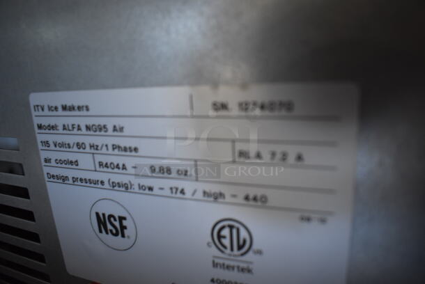 BRAND NEW! ITV ALFA NG95 Stainless Steel Commercial Self Contained Undercounter Ice Machine. 115 Volts, 1 Phase. 18.5x24x31 - Image 5 of 6