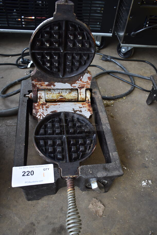 Metal Commercial Countertop Waffle Maker. Tested and Powers On But Does Not Get Cold - Image 3 of 5