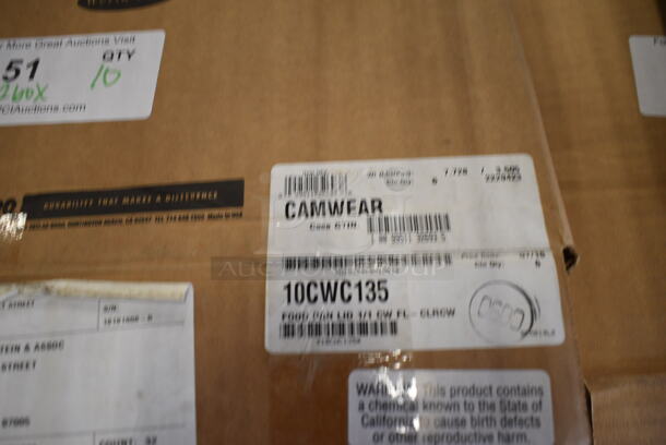 ALL ONE MONEY! Lot of 10 BRAND NEW IN BOX! Cambro Clear Poly Full Size Drop In Bin Lids - Image 3 of 3