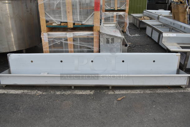 BRAND NEW SCRATCH AND DENT! Regency 600HSMSB18120 Wall-Mounted 120" x 17 1/2" Hand Sink for 5 Single-Inlet Faucets - Image 2 of 5