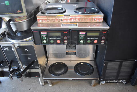 2013 Bunn AXIOM 2/2 TWIN Stainless Steel Commercial Countertop 4 Burner Coffee Machine. 120/208-240 Volts, 1 Phase. 16x18x24