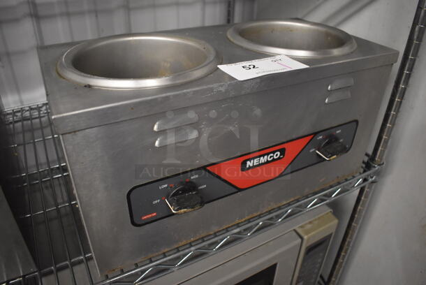 2012 Nemco 6120A-CW Stainless Steel Commercial Countertop 2 Well Food Warmer. 120 Volts, 1 Phase. 18.5x9.5x10. Tested and Working! - Image 2 of 5