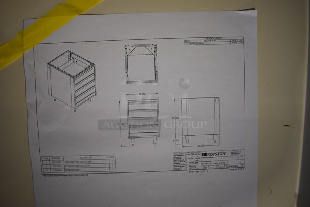 BRAND NEW! Royston 60010701 Metal 4 Drawer Cabinet. 24x29x28.5 - Image 5 of 6