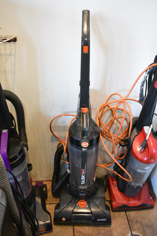9 Various Items Including 6 Vacuum Cleaners, 2 Manual Sweepers and 1 Broom. 9 Times Your Bid! This Unit Was In Working Condition When the Restaurant Closed. (booth room)  - Image 6 of 8