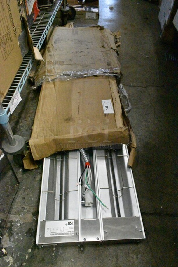 IN ORIGINAL BOX! Hatco GRAHL-48D Glo-Ray 48" Aluminum Dual High Wattage Lighted Infrared Warmer with 6" Spacer and Toggle Controls. 120 Volts, 1 Phase.  - Image 2 of 5