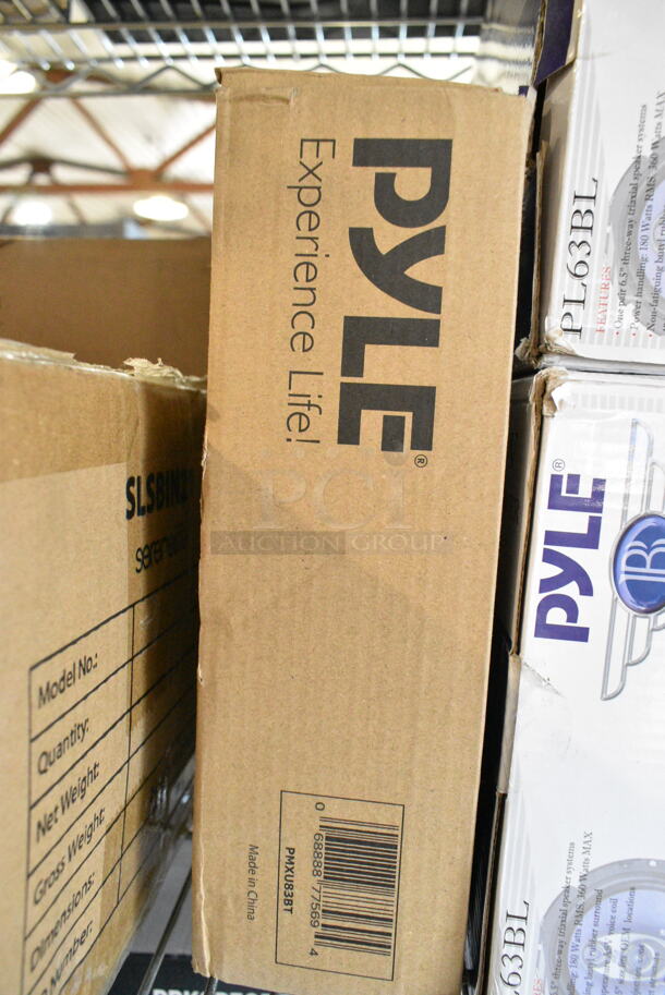 12 IN ORIGINAL BOX! Items Including 2 Pyle PPBCM92 HD Body Camera, Knox Gear TX 100 Closed Back Studio Monitor Headphones, Pyle PLBLSP40 Back Up Camera, SereneLife Electric Air Pump Compressor Air Inflator, Pyle PLIO90BL High Power Subwoofer,  Pyle Desktop USB Podcast Microphone Kit PDMIKT140, 2 Pyle PL63BL Speakers Blue, Pyle PMXU83BT 8-Channel Bluetooth Studio Mixer, SereneLife SLSBIN21 Security Locking Storage Container Bin, Honeywell 4 Liter Mini Fridge, Windowfan. 12 Times Your Bid!  - Image 12 of 12