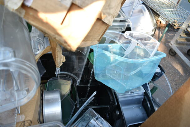 PALLET LOT of Various Items Including Poly Cereal Dispensers and Poly Bins. - Image 6 of 10