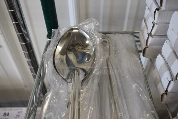 12 BRAND NEW! Stainless Steel Serving Spoons. 15". 12 Times Your Bid! - Image 3 of 3