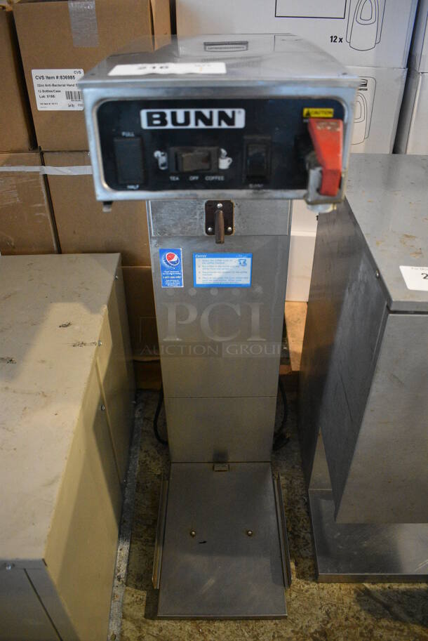 Bunn Model TWF Stainless Steel Commercial Countertop Iced Tea Machine w/ Hot Water Dispenser. 120 Volts, 1 Phase. 10x21.5x35