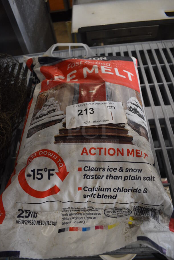Morton 25 Pound Bag of Ice Melt Salt. 12x4x19
