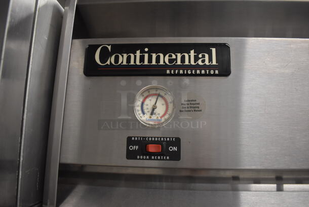Continental 2RE ENERGY STAR Stainless Steel Commercial 2 Door Reach In Cooler on Commercial Casters. 115 Volts, 1 Phase. 57x34x82. Tested and Powers On But Does Not Get Cold - Image 3 of 6