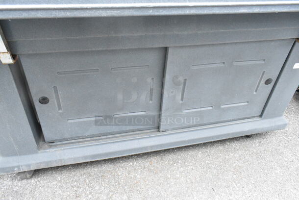 Cambro Gray Poly Portable Buffet Station w/ Sneeze Guard on Commercial Casters.  - Image 3 of 6