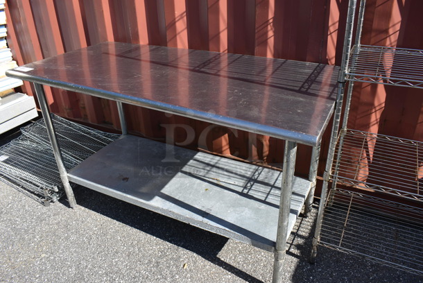 Stainless Steel Commercial Table w/ Metal Under Shelf. 60x30x36 - Image 4 of 4
