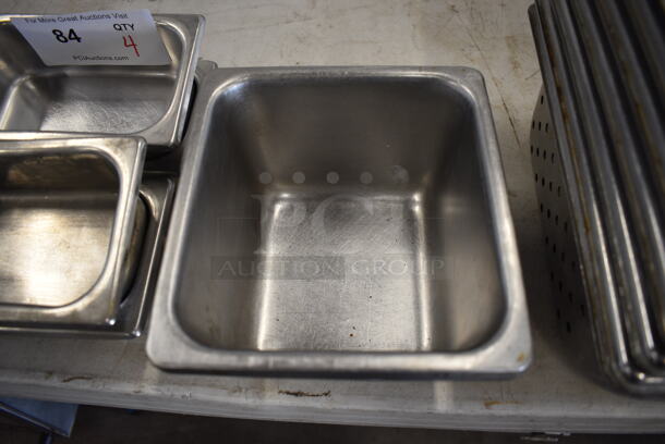 2 Stainless Steel 1/6 Size Drop In Bins. 1/6x4. 2 Times Your Bid! - Image 2 of 3