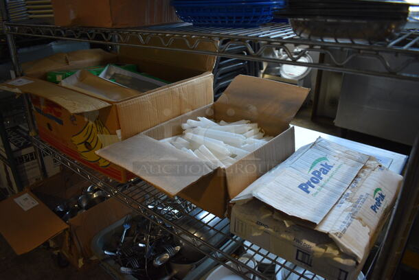 ALL ONE MONEY! Tier Lot of 2 Boxes of Candle Sticks and Box of Chafing Dish Fuel - Image 1 of 5