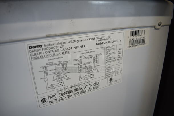 BRAND NEW SCRATCH AND DENT! Danby DH032A1W 3.2 Cu. ft Compact Medical Refrigerator. 115 Volts, 1 Phase. Tested and Working! - Image 5 of 5