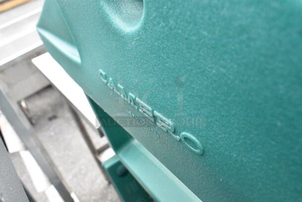 Cambro Green Poly Portable Buffet Station w/ Sneeze Guard on Commercial Casters.  - Image 2 of 6