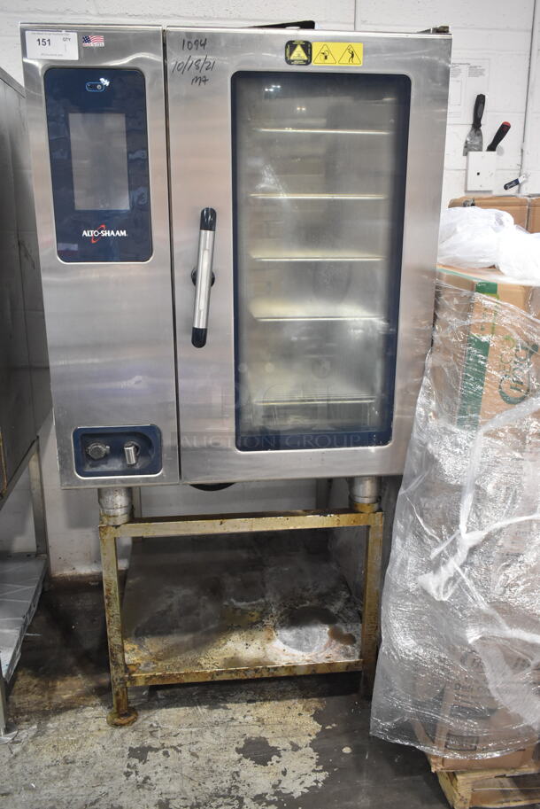 2016 Alto Shaam CTP10-10E Stainless Steel Commercial Electric Powered Combi Convection Oven on Stand. 208-240 Volts, 3 Phase. - Image 2 of 4