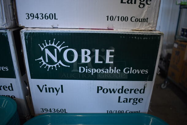 Box of 10 BRAND NEW! Noble Powdered Vinyl Large Gloves - Image 5 of 5