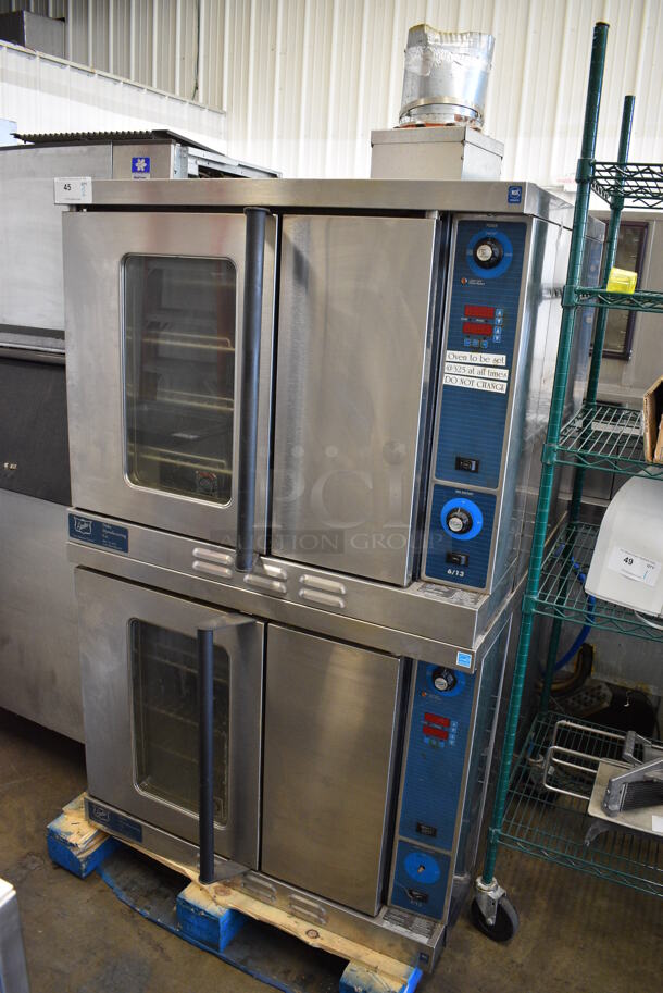 2 Duke 613-G3XX Stainless Steel Commercial Natural Gas Powered Full Size Convection Oven w/ View Through Door, Solid Door and Metal Oven Racks. 38x38x62. 2 Times Your Bid! - Image 3 of 9