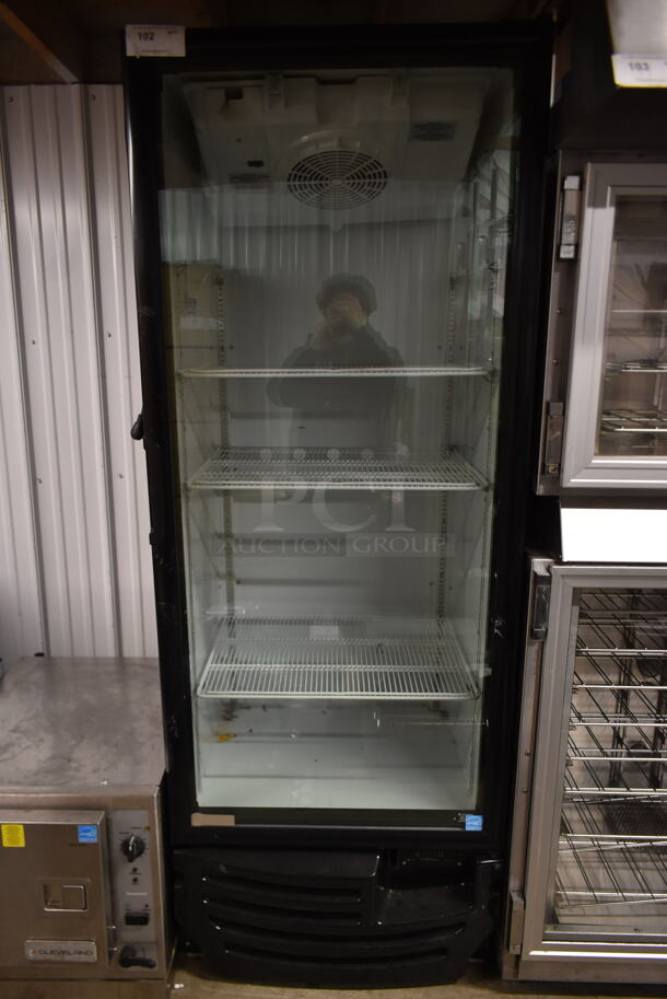 Imbera G319 ENERGY STAR Metal Commercial Single Door Reach In Cooler Merchandiser w/ Poly Coated Racks. 115 Volts, 1 Phase. Tested and Powers On But Does Not Get Cold - Image 1 of 6