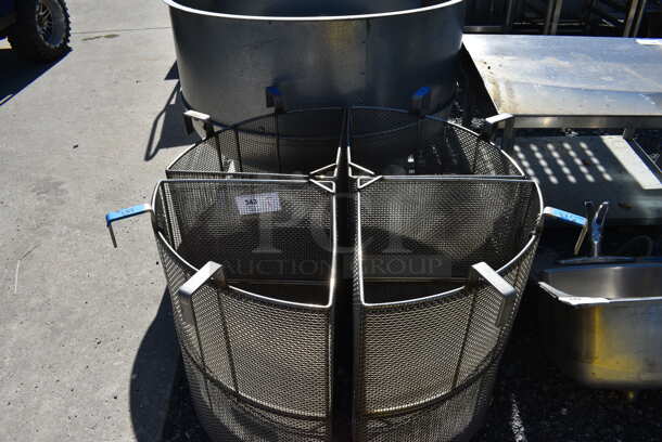 4 Stainless Steel Mesh Baskets for a 40 Gallon Steam Kettle. 18x18x26. 4 Times Your Bid!