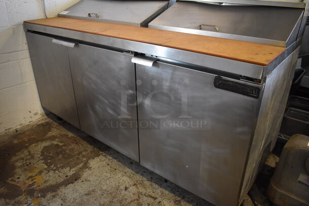 Continental SW72-16 Stainless Steel Commercial Sandwich Salad Prep Table Bain Marie Mega Top on Commercial Casters. 115 Volts, 1 Phase. 72x31x43. Tested and Working! - Image 3 of 9