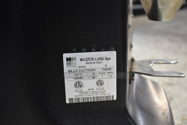 Mazzer Luigi Major Electronic Metal Commercial Countertop Espresso Bean Grinder. 120 Volts, 1 Phase. Tested and Working! - Image 4 of 4
