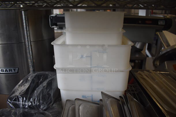 ALL ONE MONEY! Tier Lot of Various Drop In Bin Lids, Poly Containers, Metal Serving Trays and Poly Soap Dispensers - Image 4 of 6