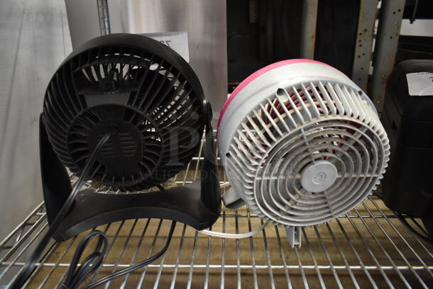 ALL ONE MONEY! Lot of 2 Fans; Pink and Black. Tested and Working! - Image 4 of 4