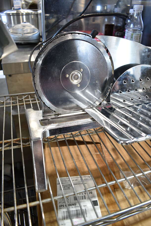 Rival Stainless Steel Commercial Countertop Meat Slicer. Tested and Powers On But Parts Do Not Move - Image 2 of 7