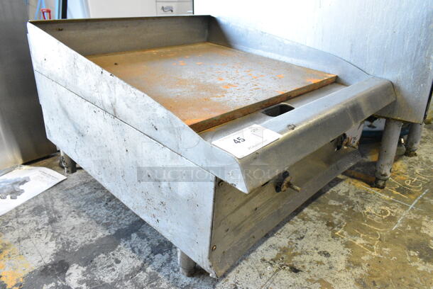 Cooking Performance Group CPG Stainless Steel Commercial Countertop Gas Powered Flat Top Griddle.  - Image 2 of 8