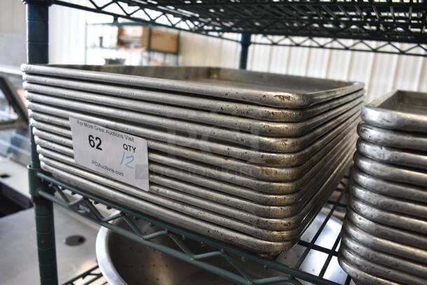 12 Metal Half Size Baking Pans. 13x18x1. 12 Times Your Bid! - Image 3 of 3