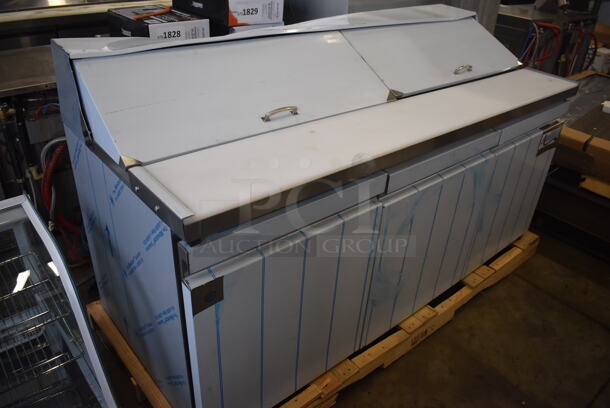 BRAND NEW SCRATCH AND DENT! 2022 Avantco 447APST72 Stainless Steel Commercial Sandwich Salad Prep Table Bain Marie Mega Top. 115 Volts, 1 Phase. 72.5x31x39. Tested and Working! - Image 10 of 10