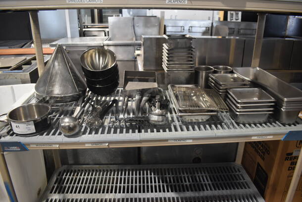 ALL ONE MONEY! Lot of Stainless Steel Bowls, Whisks, Ladels, Spatulas, Pans, AND MORE! 