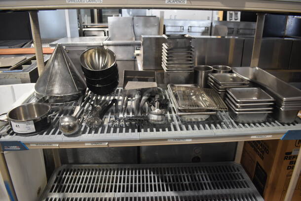 ALL ONE MONEY! Lot of Stainless Steel Bowls, Whisks, Ladels, Spatulas, Pans, AND MORE!  - Image 1 of 5