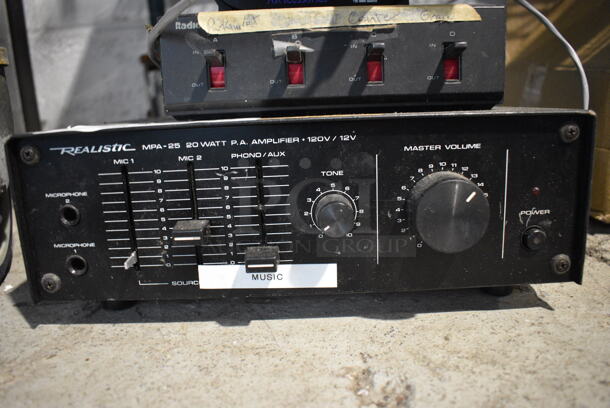 ALL ONE MONEY! Lot of Sennheiser XS Wireless True Diversity Receiver, Artcessories, Radio Shack Unit and Realistic MPA-25 PA Amplifier. Includes 10.5x7.5x4 - Image 3 of 5