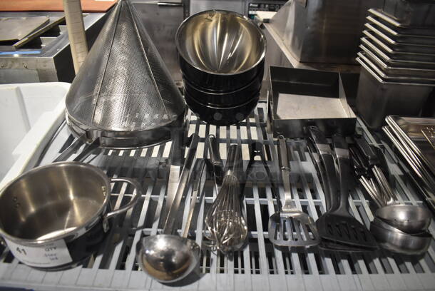 ALL ONE MONEY! Lot of Stainless Steel Bowls, Whisks, Ladels, Spatulas, Pans, AND MORE!  - Image 4 of 5