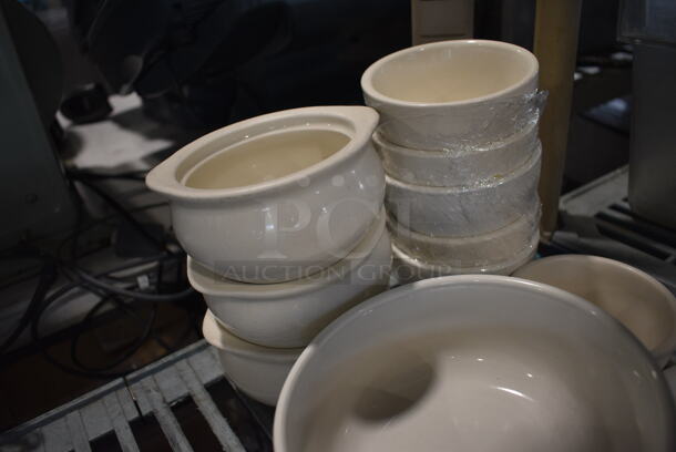 ALL ONE MONEY! Lot of 13 Various White Ceramic Bowls - Image 3 of 4