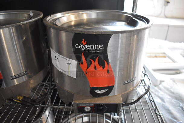 Vollrath Cayenne HS-11 Stainless Steel Commercial Countertop Soup Kettle Food Warmer w/ Lid. Does Not Have Drop In. 120 Volts, 1 Phase. Tested and Working! - Image 1 of 6