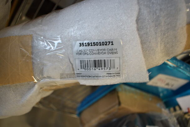 2 BRAND NEW SCRATCH AND DENT! Cooking Performance Group 351915010271 32" Conveyor Chain for Conveyor Ovens with 32" Belts. 2 Times Your Bid!  - Image 3 of 4