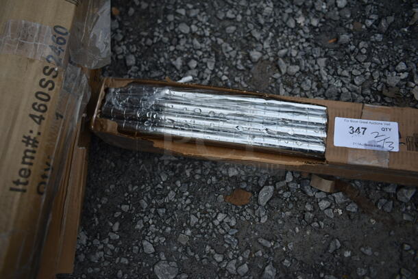 5 BRAND NEW SCRATCH AND DENT! Boxes of 4 Regency 460ECPC64 64" NSF Chrome Mobile Shelving Post - Image 4 of 5