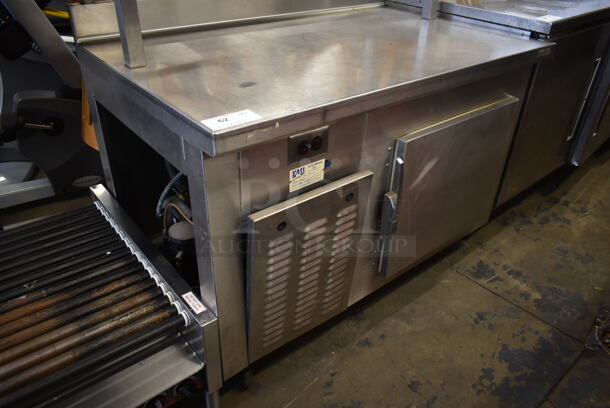 FMI H07048 Stainless Steel Commercial Single Door Work Top Cooler w/ Over Shelf and Back Splash on Commercial Casters. 115 Volts, 1 Phase. Tested and Powers On But Does Not Get Cold - Image 2 of 7