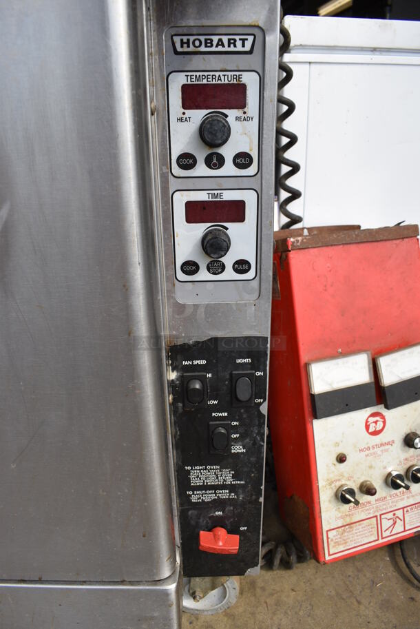 2 Hobart Stainless Steel Commercial Natural Gas Powered Full Size Convection Ovens w/ View Through Doors, Metal Oven Racks on Commercial Casters. 38x37x66. 2 Times Your Bid! - Image 6 of 7