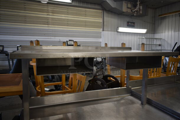 FMI H07048 Stainless Steel Commercial Single Door Work Top Cooler w/ Over Shelf and Back Splash on Commercial Casters. 115 Volts, 1 Phase. Tested and Powers On But Does Not Get Cold - Image 4 of 7