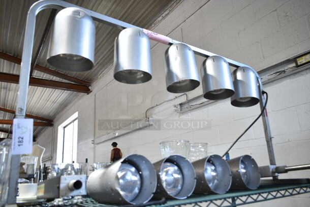 2 Nemco Metal Commercial Pass Through Warming Lamps; 5 Head and 4 Head. Includes Model 6008-5. 2 Times Your Bid! Tested and Working! - Image 3 of 5